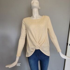 Jackson Rowe Knotty Long Sleeve Waffle Top, VGUC, Size XS